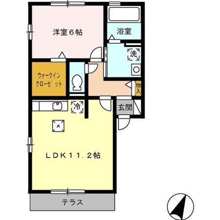 タスカータソルテＢの物件間取画像